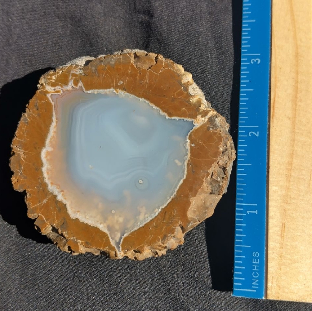 Opal & agate thunderegg "cat head " crystal